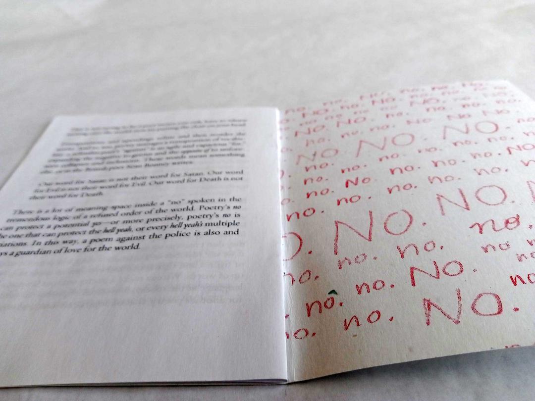 interior shot of the zine