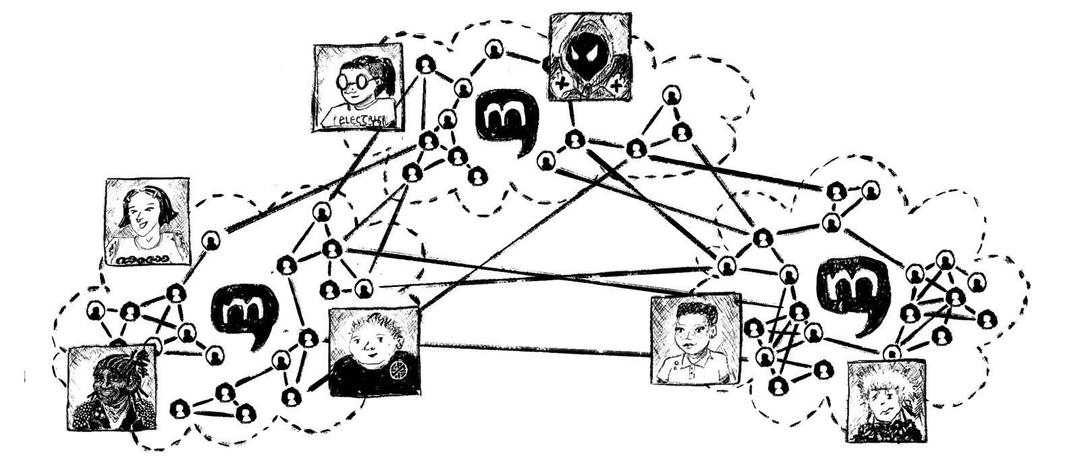 Illustration: The Counterforce Guide to Mastodon and the Fediverse (for punks!)