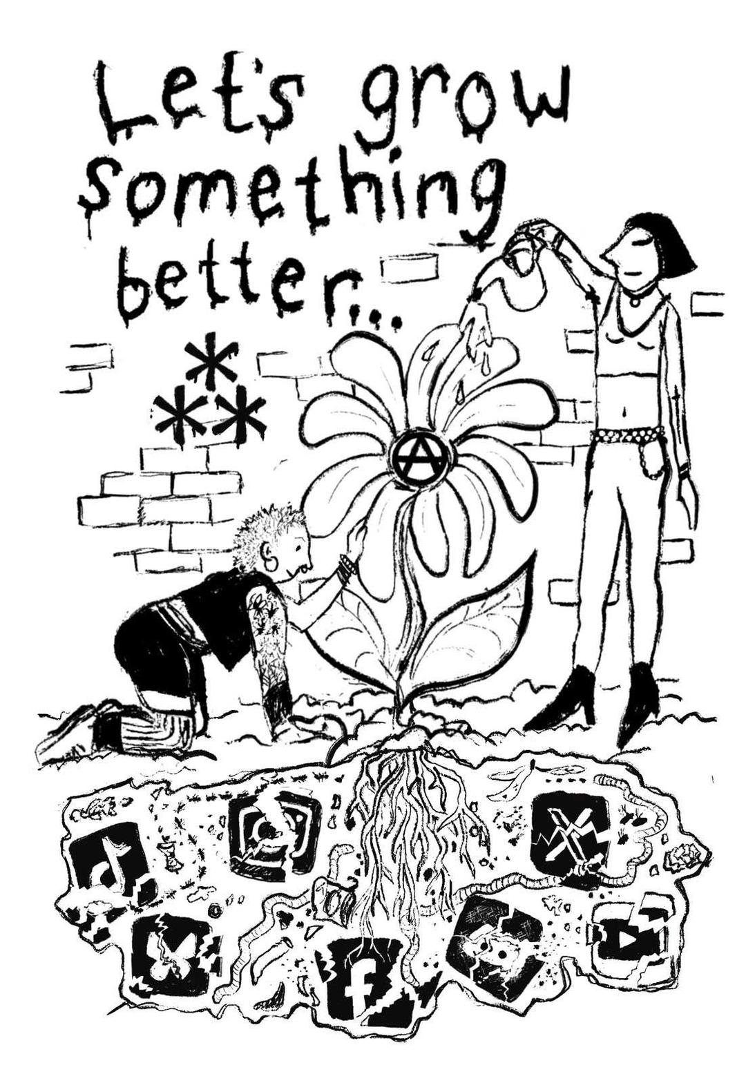 Illustration: The Counterforce Guide to Mastodon and the Fediverse (for punks!)